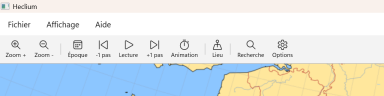 Logiciel Heclium - Barre d'outils - Cliquez pour agrandir