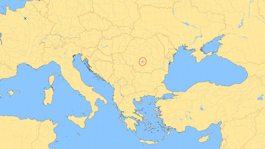 L'ombre de l'éclipse du 11 août 1999 au-dessus de la Roumanie